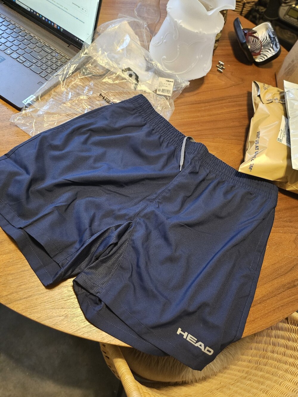 New W Tag HEAD Sports Blue Polyester Club Shorts XL